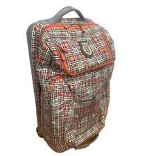 VTG 2006 Burton Plaid Skate Snowboard Plaid Wheeled Travel Bag Luggage  40L EUC picture