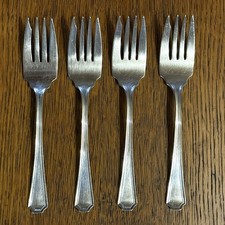 4 Gorham Sterling Silver FAIRFAX 6 1/8 inch Salad Forks 136.80 grams No Monogram picture