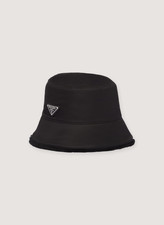 Prada Re-Nylon Fur Lined Bucket Hat Black picture