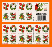 USPS Holiday Cheer 5 Booklets of 20 (total 100pcs) - MNH (6036b) Forever Stamps picture