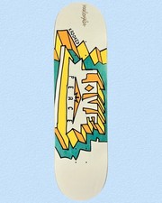RARE SIGNED Mark Gonzales Krooked Skateboard Deck Peace Love Gonz Teal 43/50 picture