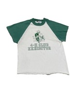 Vintage 80s Champion Cropped Worn Shirt Medium USA picture