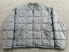 Vintage Polo Ralph Lauren Jacket Mens XL Gray Down Puffer Quilted Bomber *Flaws picture