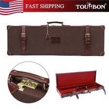 TOURBON Shotgun Hard Case Gun Safety Box O/U SXS Barrel Protector Canvas Gift picture