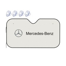 Mercedes-Benz Windshield Sunshade Visor Protector Keep Vehicle Cool Size M White picture