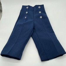 Vtg 70s 80s Sears Good Lad Baby Sailor Pants Trousers Navy Blue Knit 12M 18M USA picture