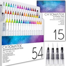 CHROMATEK 54 Watercolor Pens Set 1 Count (Pack of 54), 54  picture
