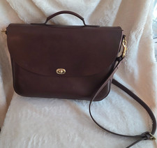 Tusting For Levenger English Leather Satchel Messenger Bag Made In England picture