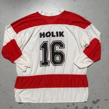 Vintage Bobby Jaroslav Holik #16 Czech Republic Team Hockey Jersey Knit Sewn picture