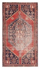 Vintage Hand-Knotted Area Rug 4'1
