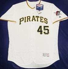 Authentic Gerrit Cole #45 Pittsburgh Pirates Pro Cut On Field Majestic Jersey 52 picture