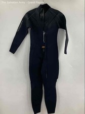 Akona Mens Black Gray Mock Neck Back-Zip Waterproof Wetsuit Size 7/8 picture
