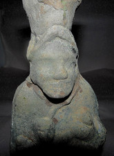 Antique Chinese Han Pottery Female Figure & Child Minqgi c 206 BC-220 AD  8.5
