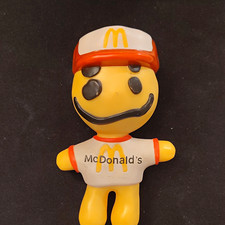 McDonald's Smiley Face Figure Toy w/ Hat & Shirt, 1986 Vintage picture