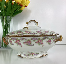 Bawo & Dotter Elite Works Limoges Bridal Wreath Casserole Tureen Bowl with Lid picture
