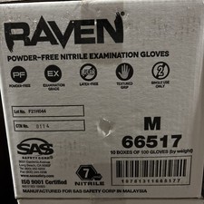 Raven - Nitrile Powder Free Gloves - CASE-Size Medium picture