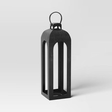 Pillar Cast Aluminum Outdoor Lantern Candle Holder - Threshold picture