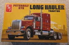AMT Peterbilt 378 Long Hauler Semi Tractor 1/24 Model Kit 1169 Open Box... picture