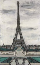 Bernard Buffet - La Tour Eiffel vue du Trocadéro Print 1972 picture