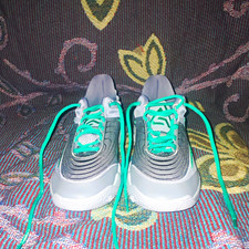 Nike Air Zoom Unisex Kids Low Top Running Sneakers Gray/Green 8.5N picture