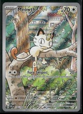Pokémon Meowth Illustration Rare 106/094 PFL ME02: Phantasmal Flames NM picture