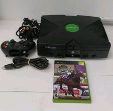 Microsoft Original Xbox Black Console With Cables & Hip Gear Controller,Game. picture