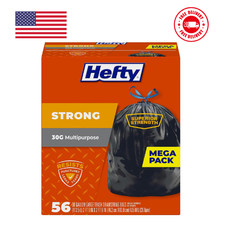 Hefty Strong Large Trash Bags, 30 Gallon, 56 Count picture