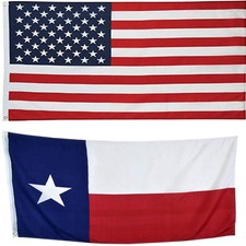 5' X 8' 5x8 USA Flag American Flag Texas State Flag WHOLESALE LOT USA SHIPPER picture