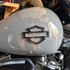 CVO Emblems 2 pcs Grey&Black Puffy Glosy Custom CVO Fuel Tank Badge 4