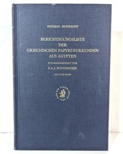 Berichtigungsliste Der Griechischen Papyrusurkunden Aus Ägypten 1995 Hardcover picture