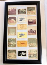 Vintage NASCAR  Annual License Race Used Rare 1966 67 68  Framed with photos  picture