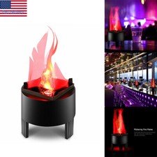 LED Flame Fake Flickering Fire Effect Light Burning Lamp Party Decor US picture