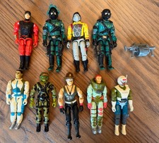 Vintage GI Joe ARAH Lot 9 Figures Sgt Slaughter Python Crimson Guard Night Viper picture