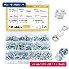 500Pcs Flange Hex Bolts and Nuts Kit,M6 x1.0 (M8 x1.25 M10-1.25 Available) (12mm picture