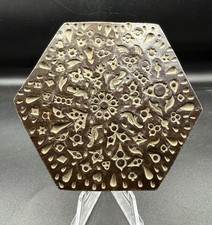 Antique Jeweler Steel Die Geometric Floral Mold Metal Forming Tool 11cm picture