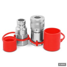 Couplings Summit Hydraulics Alloy Steel 1 Count Flat Face High Flow Skid Steer x picture