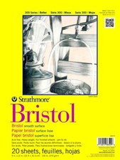 Strathmore 300 Series Bristol Smooth Pad 9x12 Heavy Weight 20 Sheets picture