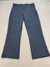 Lululemon Ribbed Softstreme Pants Womens 12 Blue Ribbed Zip Ankle Knit LW6CNW5 picture