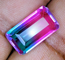 Certified 11.50 ct  Watermelon Tourmaline Emerald Loose Gemstone picture
