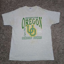 VINTAGE University Oregon Ducks Shirt Adult Men's XL Gray Spell Out Logo picture