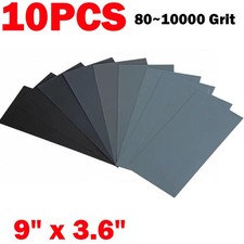 Sandpaper Wet or Dry Sheets, 80 - 10000 grit, 9