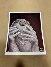 🤖 EMEK Cyberman Mini Shimmer Foil Art Print #/100 Tool Puscifer 🤖 picture