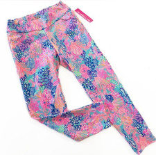 Lilly Pulitzer Luxletic Pants Womens 4 Splendor in the Sand Pink Floral Golf UPF picture