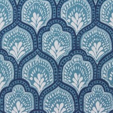 LACEFIELD DESIGNS ISLA CYAN BLUE FLORAL MEDALLION MULTIUSE FABRIC BY YARD 54