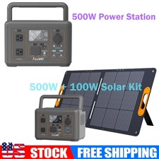 ALLWEI Portable Power Station Solar Generator 500W 512Wh with 100W Solar Panel picture