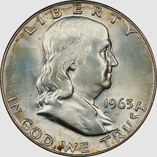 1950s-1960s Franklin Half Dollar 50 Cent 90% Silver Half Dollar picture