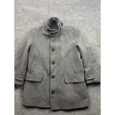 Schneiders Salzburg Car Coat Mens 44 Grey Wool Blend Layered Bib Jacket picture