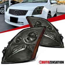 Fit 2007-2009 Sentra Smoke Lens Headlights Assembly Lamps Left+Right 07 08 09 picture
