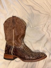 CODY JAMES MEN'S EXOTIC PYTHON WESTERN BOOTS - BROAD SQUARE TOE  Size 10D picture