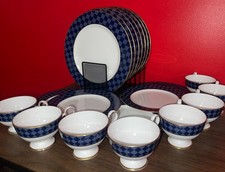 Set of 20 pieces Nikko Fine Bone China MAJESTIC dinner & salad plates & cups picture